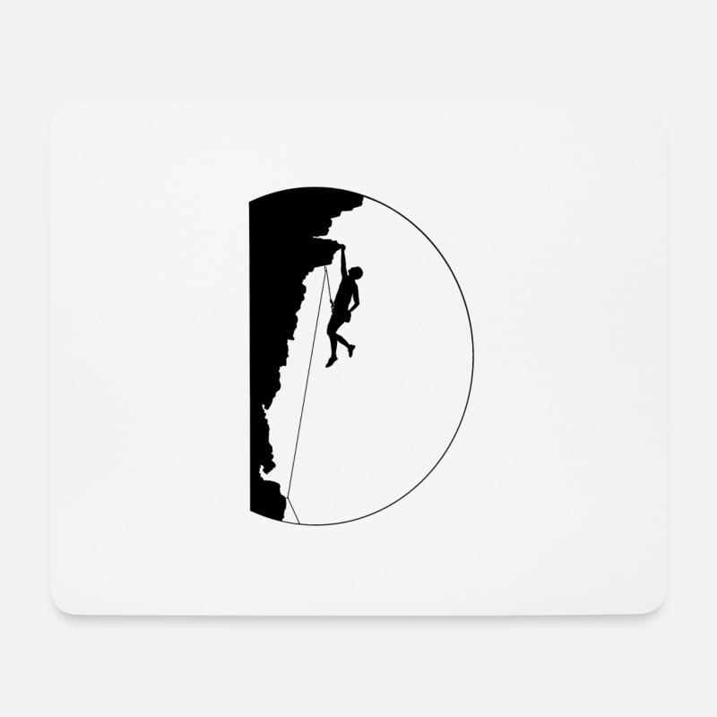 Climb on (He, clear) - Mousepad (Querformat) - Weiß