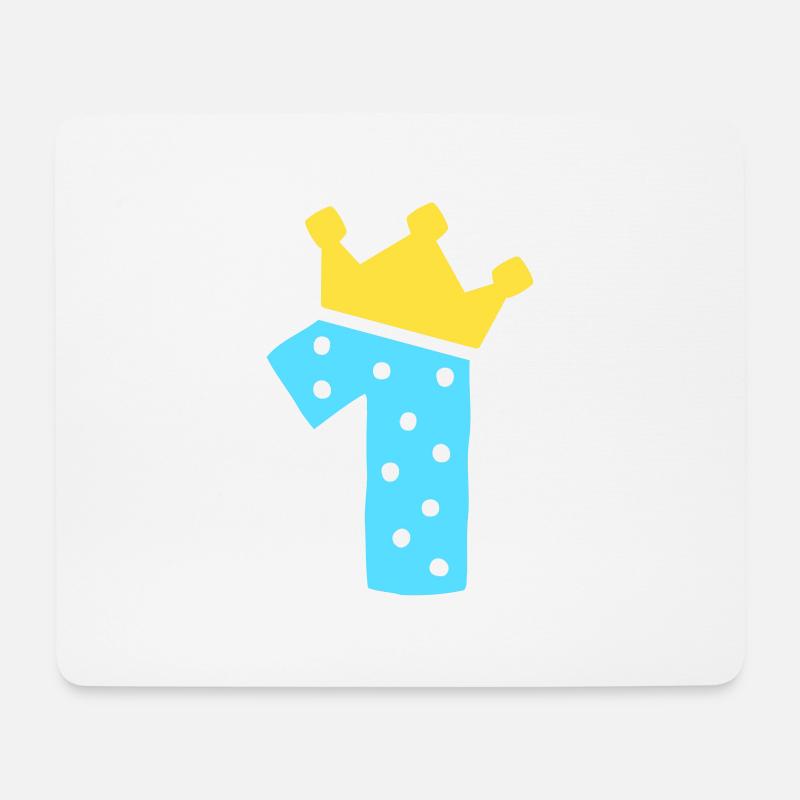 1 Krone 1 Geburtstag 1 Jahr - Mousepad (Querformat) - Weiß