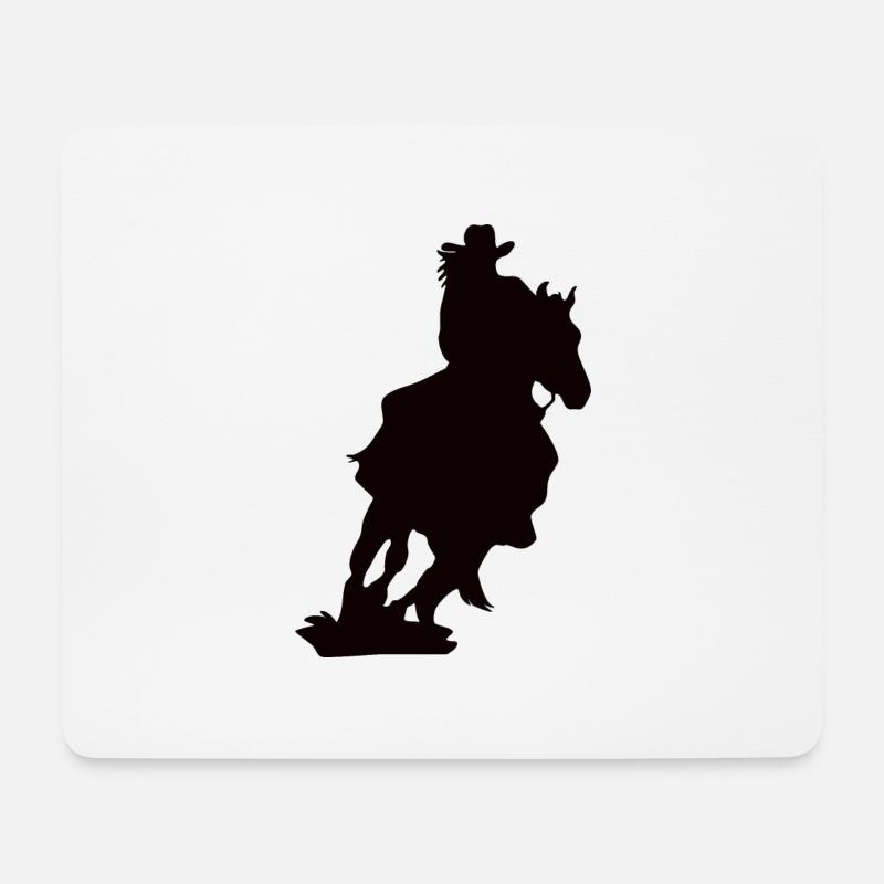 Western Pferd - Mousepad (Querformat) - Weiß