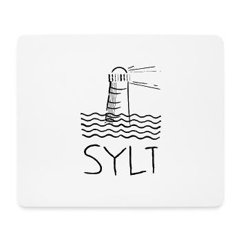 Leuchtturm am Meer Sylt - Mousepad (Querformat) - Weiß - Vorne
