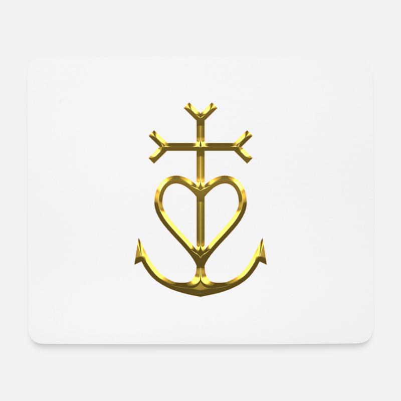 Camargue-Kreuz derGardianer - Mousepad (Querformat) - Weiß