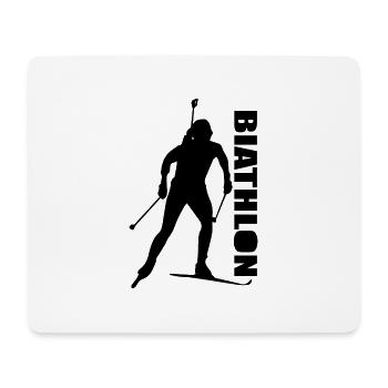 Biathlon Ski - Mouse Pad (horizontal) - white - Front