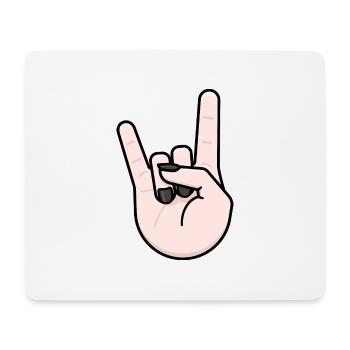 Heavy Metal Gruß Pommesgabel - Mousepad (Querformat) - Weiß - Vorne