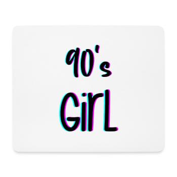 90er Jahre Mädchen Jahr 1990 Geschenkidee - Mousepad (Querformat) - Weiß - Vorne