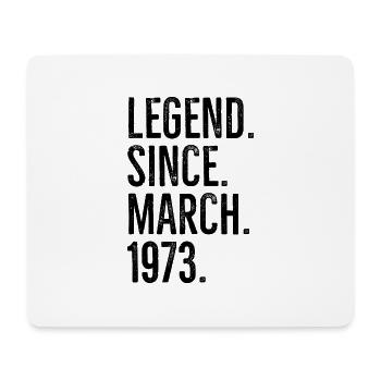 Legende seit März 1973 - Mousepad (Querformat) - Weiß - Vorne