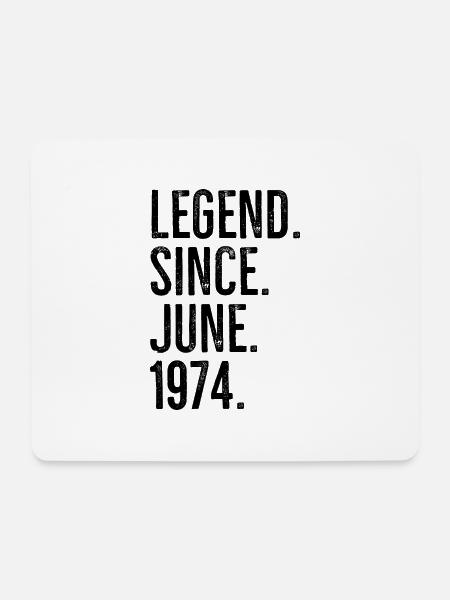 Legende seit Juni 1974 - Mousepad (Querformat) - Weiß