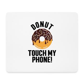 Donut berühre mein Handy! - Mousepad (Querformat) - Weiß - Vorne