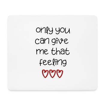 love love Valentine's Day in love English saying - Mouse Pad (horizontal) - white - Front