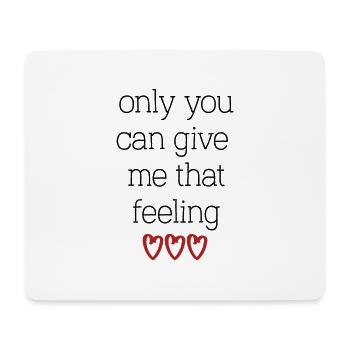 love love Valentine's Day in love English saying - Mouse Pad (horizontal) - white - Front