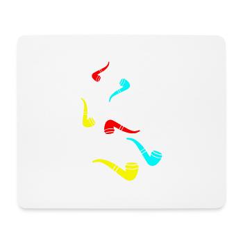 Pfeife rauchen - Mousepad (Querformat) - Weiß - Vorne