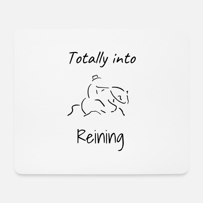 Totally into Reining - Mousepad (Querformat) - Weiß