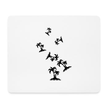 palme insel symbol - Mousepad (Querformat) - Weiß - Vorne