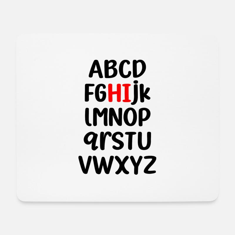 ABCD HI - Mouse Pad (horizontal) - white