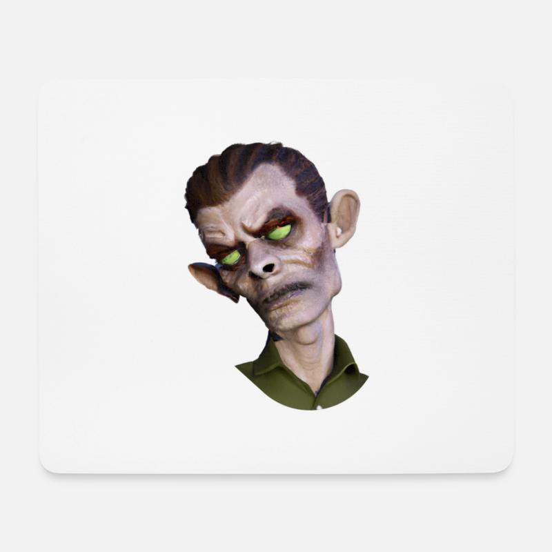 3D Zombie Horror Halloween - Mousepad (Querformat) - Weiß
