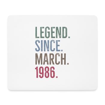 Legende seit März 1986 - Mousepad (Querformat) - Weiß - Vorne