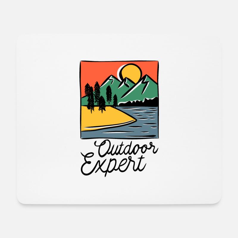 Outdoor-Experte - Mousepad (Querformat) - Weiß