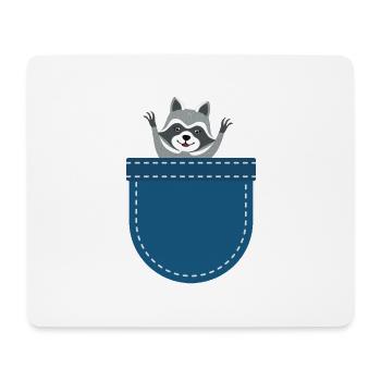 Forest Animal Trash Panda Gift Breast Bag Raccoon - Tapis de souris (format paysage) - blanc - Devant
