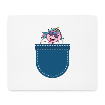 Fantasy Animal Cadeau Chest Poche Licorne - Tapis de souris (format paysage) - blanc - Devant