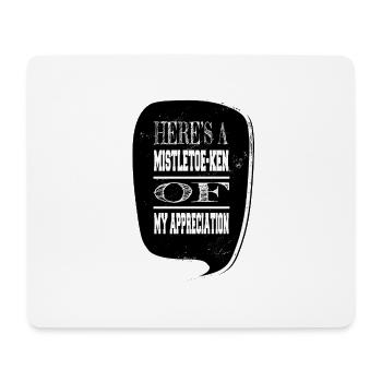 gift idea under the tree dinosaur lover - Mousepad (Querformat) - Weiß - Vorne