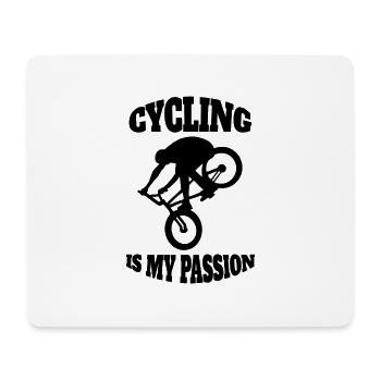 Fahrrad Mountainbike Fahrradtour Radeln Radfahren - Mousepad (Querformat) - Weiß - Vorne
