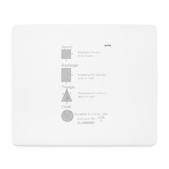 Perimeters and areas of planar shapes - Mouse Pad (horizontal) - white - Front