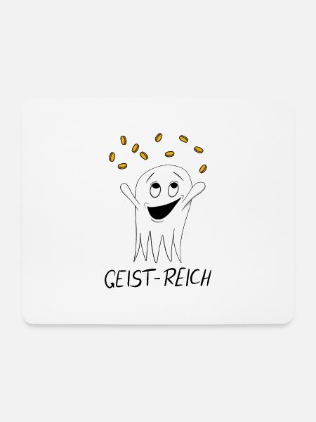 Geistreich Geist reich - reicher Geist Gespenst - Mousepad (Querformat) - Weiß