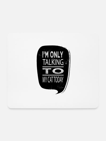 funny quote i love cats business cat tshirts - Mousepad (Querformat) - Weiß