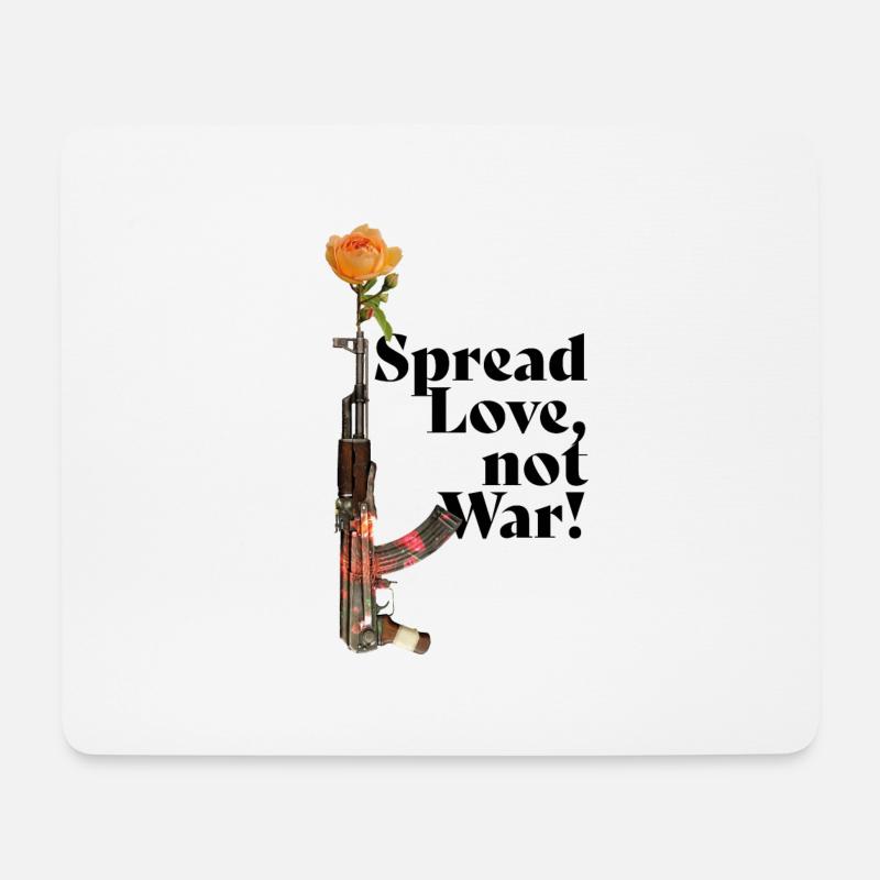 SpreadLovenotWar - Mousepad (Querformat) - Weiß