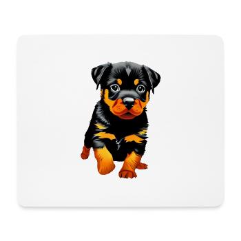 Hundewelpe Rottweiler Hund Rottweilerwelpe Hunde - Mousepad (Querformat) - Weiß - Vorne