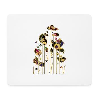 Fleur - Tapis de souris (format paysage) - blanc - Devant