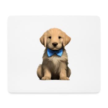 Propriétaires de chiens Golden Retriever chiots chiens - Tapis de souris (format paysage) - blanc - Devant