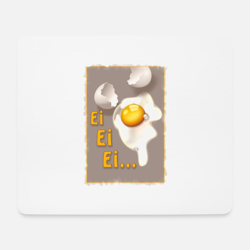 Eieiei - Mousepad (Querformat) - Weiß