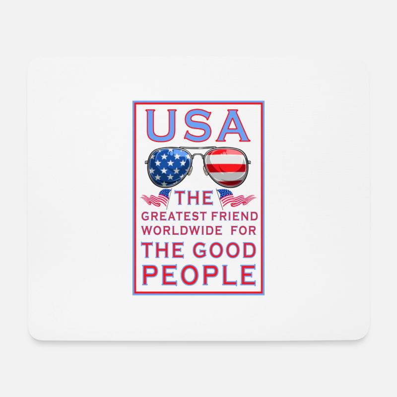 USA ... GOOD PEOPLE - Mousepad (Querformat) - Weiß