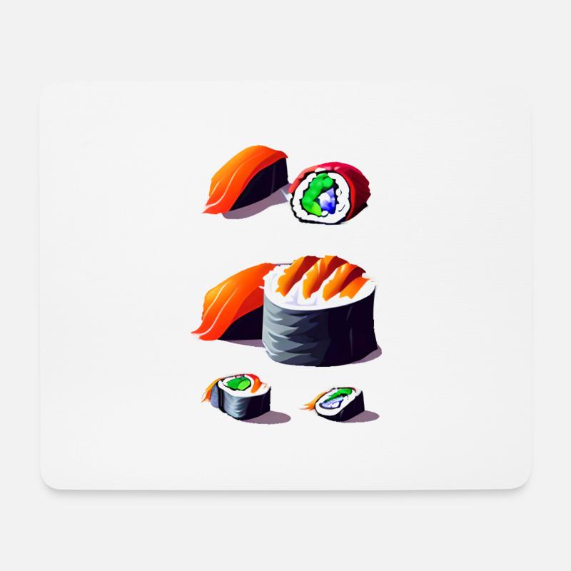Sushi - Mousepad (Querformat) - Weiß