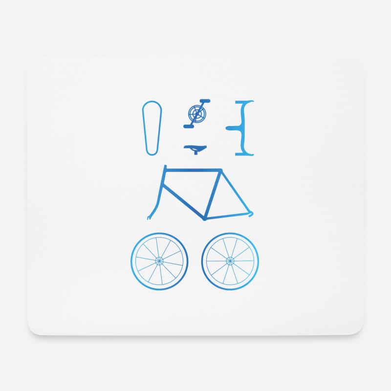 Fahrrad - Mousepad (Querformat) - Weiß