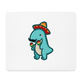 hugadino Dino aus Mexiko, süßer Dinosaurier - Mousepad (Querformat) - Weiß - Vorne