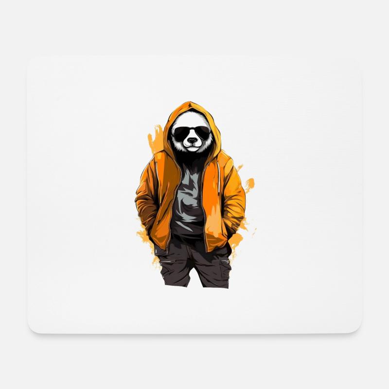 Panda großer Streetstyle | Panda-Liebhaber - Mousepad (Querformat) - Weiß
