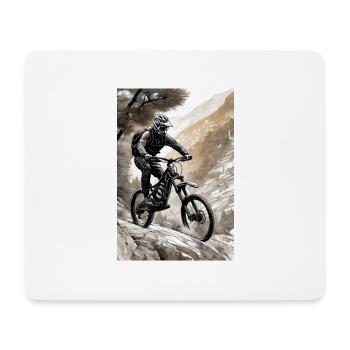 Mountainbike II - Mousepad (Querformat) - Weiß - Vorne