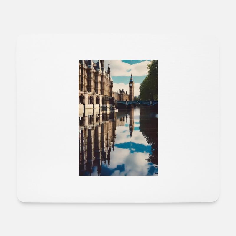 London Straßenleben II - Mousepad (Querformat) - Weiß