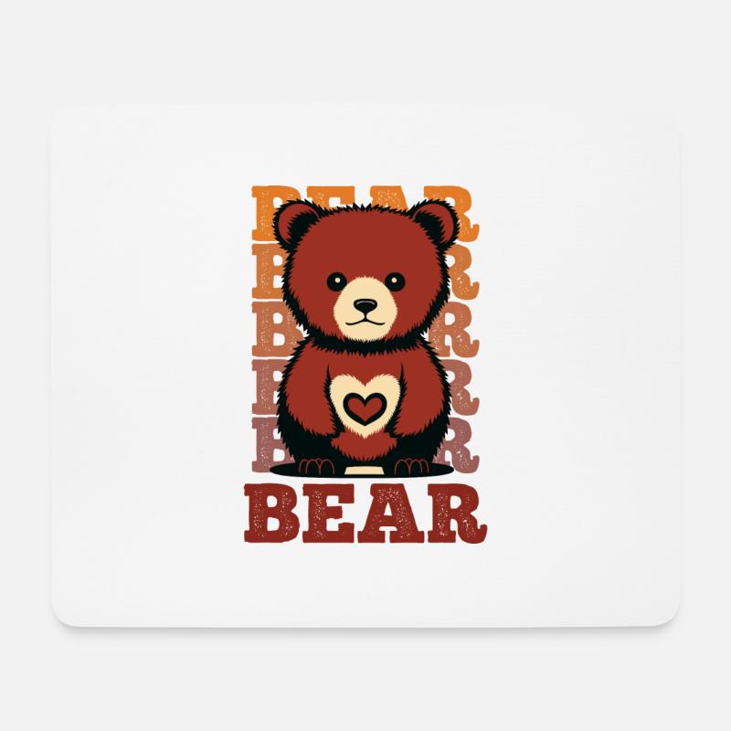 Bär mit Liebe - Mousepad (Querformat) - Weiß