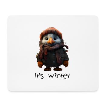 It's winter - Mousepad (Querformat) - Weiß - Vorne