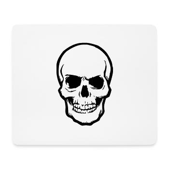 skull - Mousepad (Querformat) - Weiß - Vorne