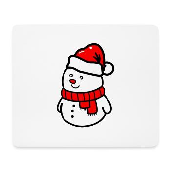 bonhomme de neige - Tapis de souris (format paysage) - blanc - Devant