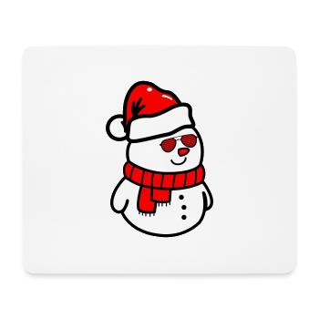 Schneemann Sonnenbrille - Mousepad (Querformat) - Weiß - Vorne