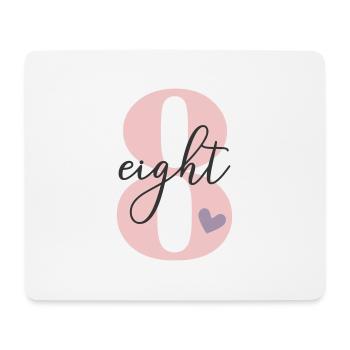 8e anniversaire Huit Huit - Tapis de souris (format paysage) - blanc - Devant