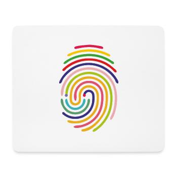 rainbow spiral lines. - Mouse Pad (horizontal) - white - Front