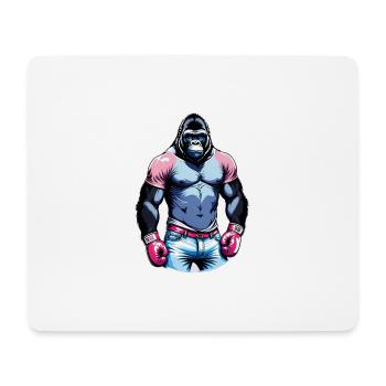 Boxen Gorilla Boxershorts - Mousepad (Querformat) - Weiß - Vorne