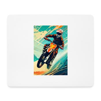 Motocross I - Mouse Pad (horizontal) - white - Front