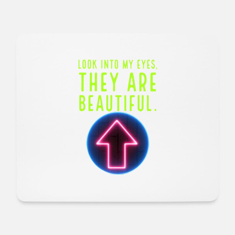 Beautiful eyes - Mousepad (Querformat) - Weiß