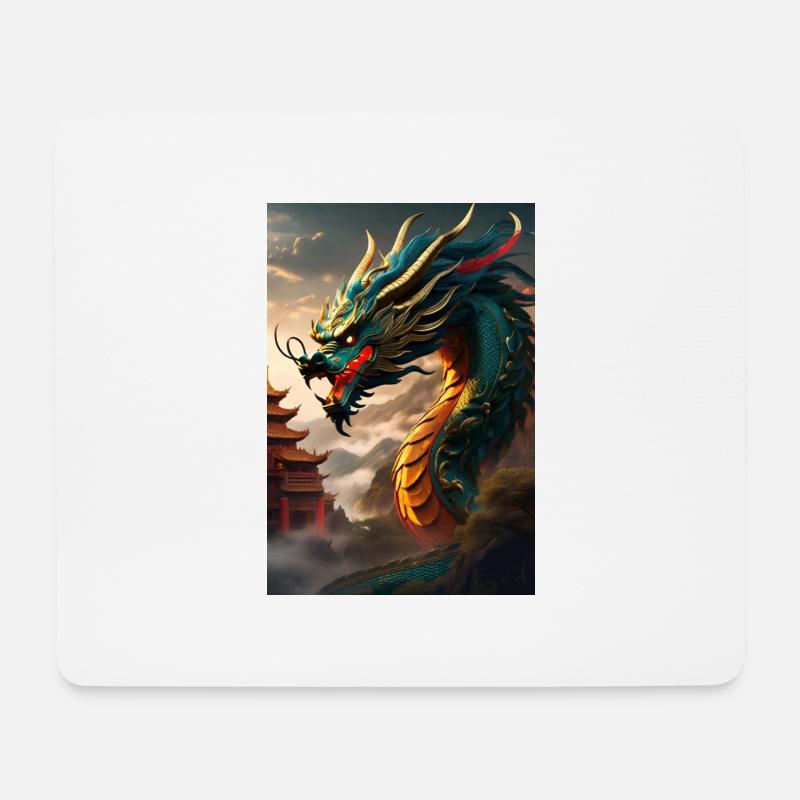 Jahr des Drachen IV - Mousepad (Querformat) - Weiß